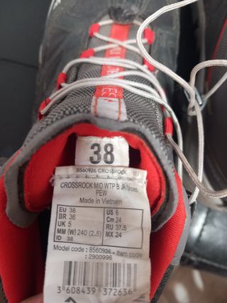 Botas trekking Quechua Crossrock talla 38