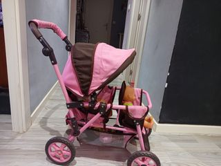 Carro gemelar muñecas