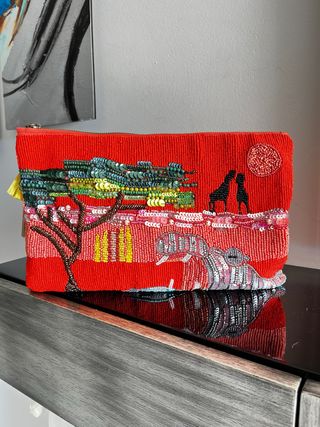 Bolso Zara-Monedero Bordado Mostacilla