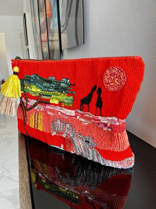 Bolso Zara-Monedero Bordado Mostacilla