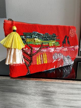 Bolso Zara-Monedero Bordado Mostacilla