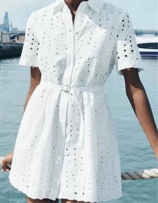 Vestido Zara blanco 