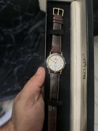 Reloj Lotus marrón y plata