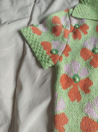 Chaqueta Zara flores-Verde