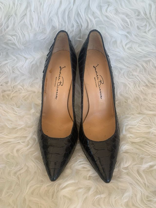 Zapato Sendra tacón alto. Piel de Phyton