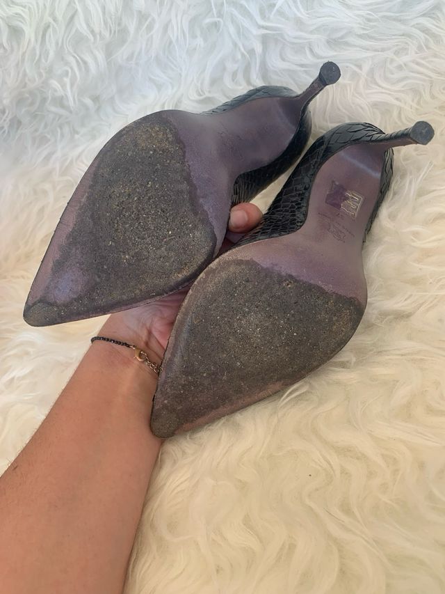 Zapato Sendra tacón alto. Piel de Phyton