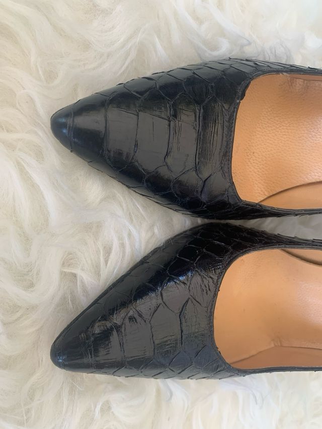 Zapato Sendra tacón alto. Piel de Phyton