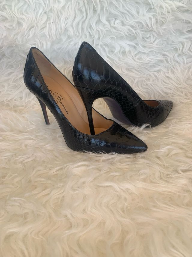 Zapato Sendra tacón alto. Piel de Phyton