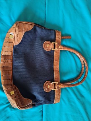 Bolso Pedro del Hierro - Azul y Marrón