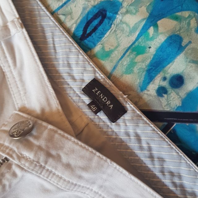 Pantalones blancos Zendra c/cordones
