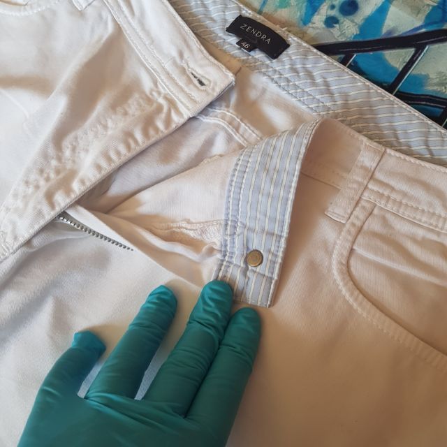 Pantalones blancos Zendra c/cordones