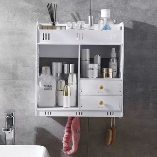 Mobiletto bagno bianco  con mensole 