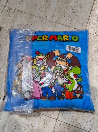 Cojín super Mario (Original)  azul 40x40 cm