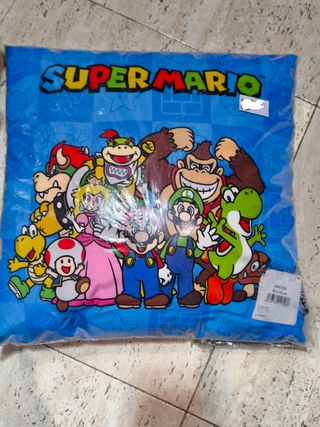 Cojín super Mario (Original)  azul 40x40 cm