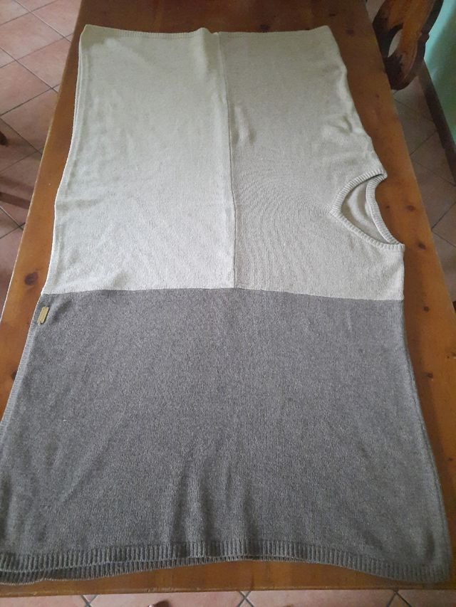 Poncho Invernale Beige e Marrone