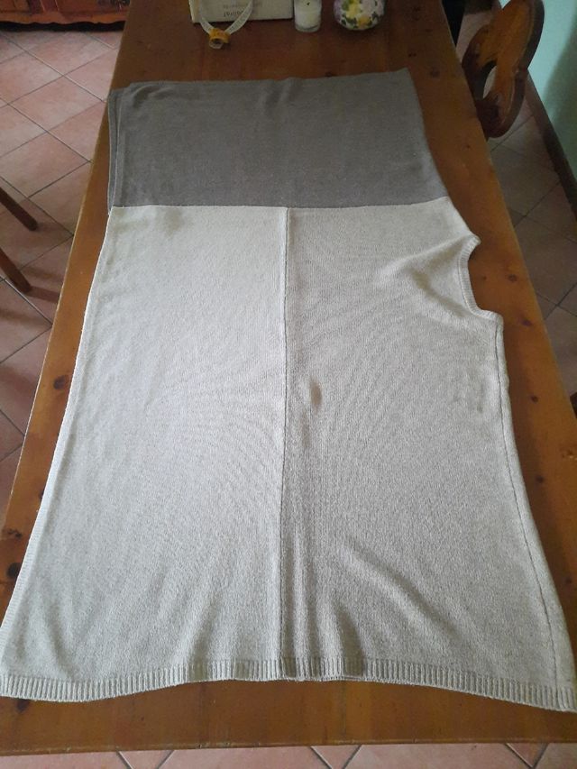 Poncho Invernale Beige e Marrone