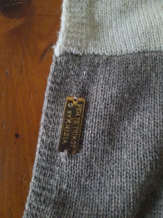 Poncho Invernale Beige e Marrone