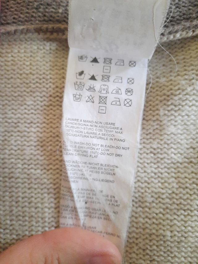 Poncho Invernale Beige e Marrone