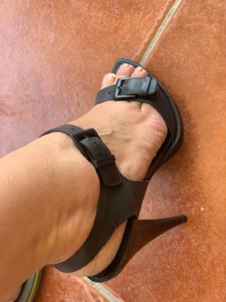 Sandalias Gloria Ortiz Piel Negras