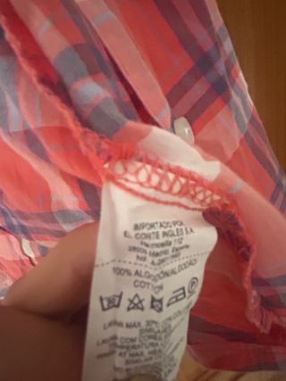 Camisa cuadros rojo T-S