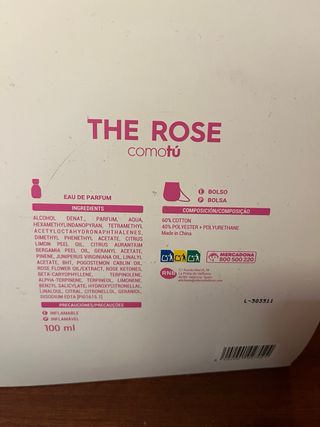 Bolso comotu + perfume The Rose