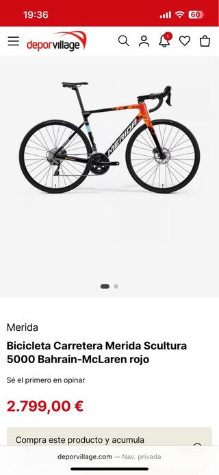 Bicicleta Merida Scultura 5000 Bahrain-Mclaren