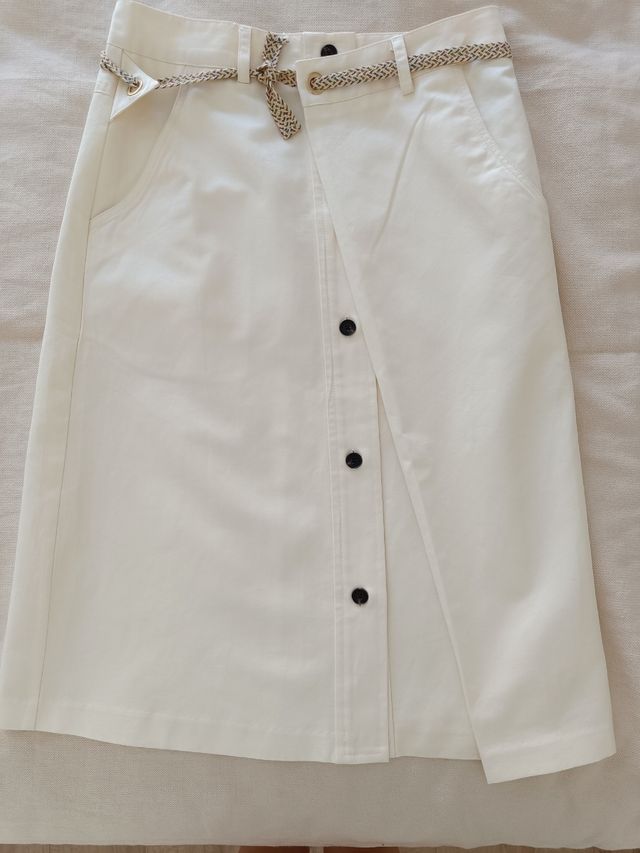 Falda Scotch & Soda blanca talla S