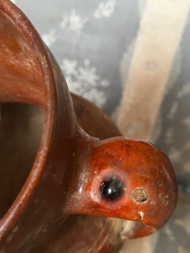 Antica brocca in terracotta da 24 cm