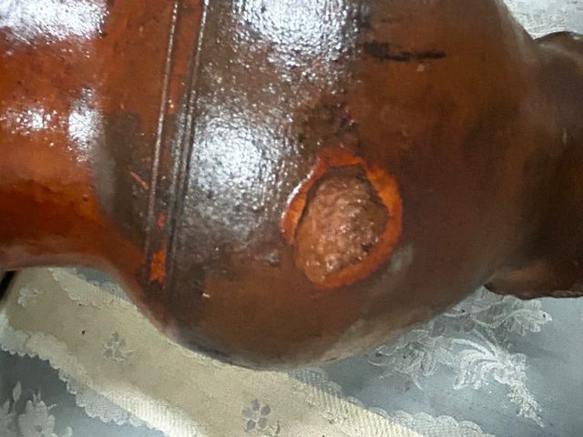 Antica brocca in terracotta da 24 cm