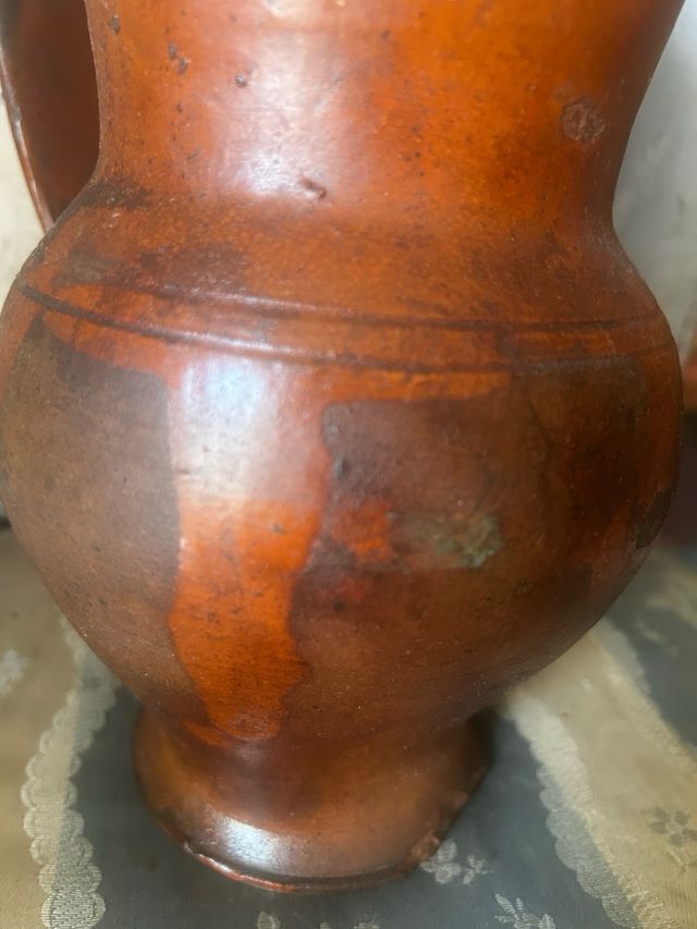 Antica brocca in terracotta da 24 cm