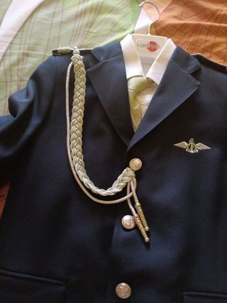 Traje comunión niño 150cm - azul marino /Verde.