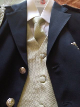 Traje comunión niño 150cm - azul marino /Verde.