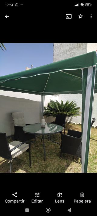 Carpa plegable verde 3x3