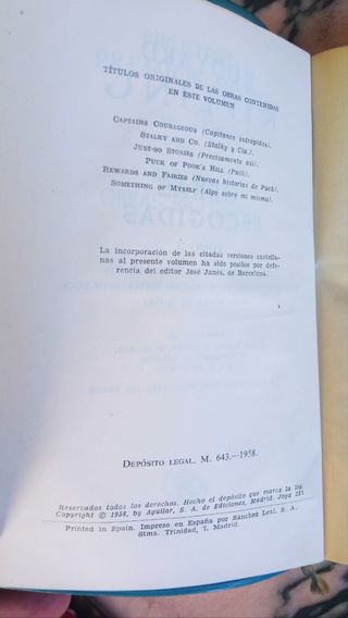 Libros antiguos  ( Años 50 )