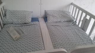 2 cunas gemelares + adaptador