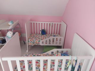 2 cunas gemelares + adaptador