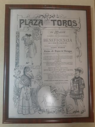 Cartel Corrida Toros Madrid 1889