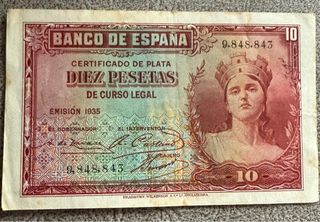 Billete 10 Pesetas 1935