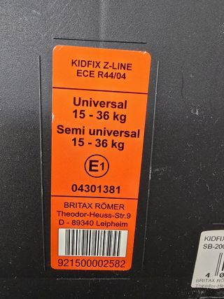 Silla coche Britax Römer Kidfix