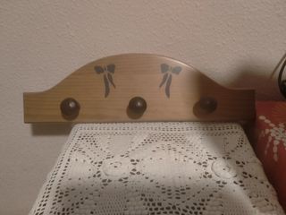 Perchero madera 3 ganchos