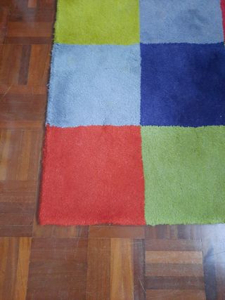 Alfombra multicolor lana - 1 ud.