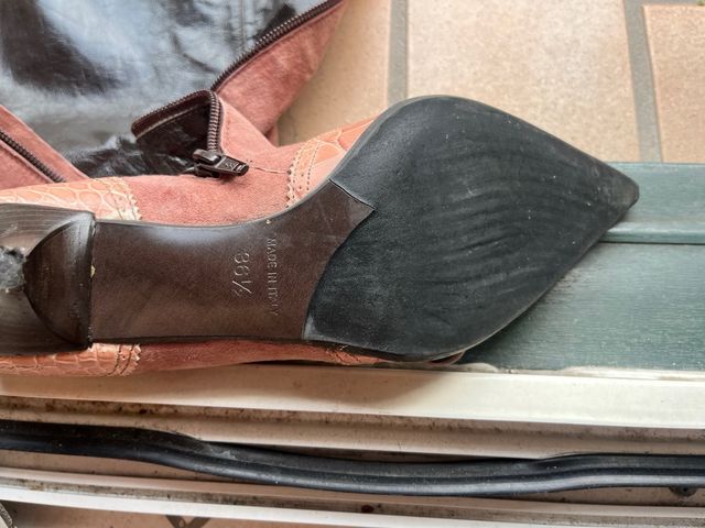 Stivali Antoniolli scamosciati rosa 36,5