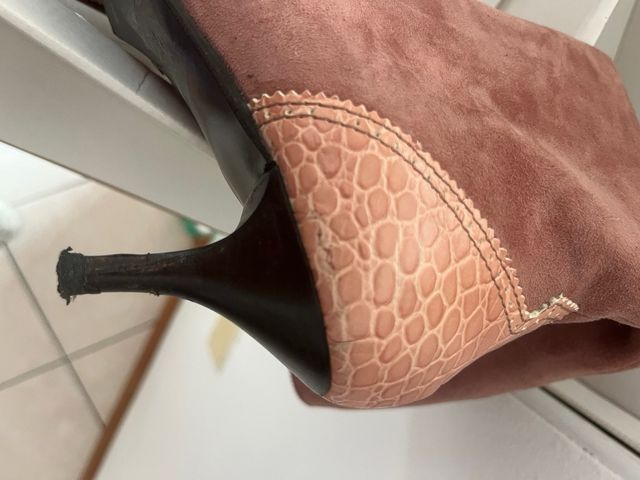 Stivali Antoniolli scamosciati rosa 36,5