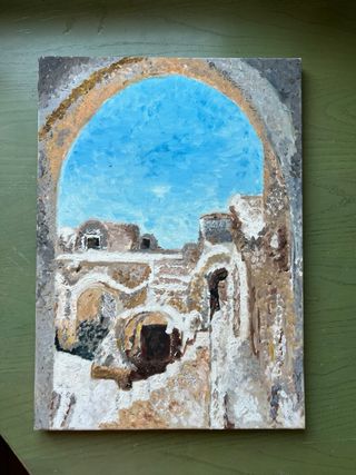 Cuadro óleo: El Cádiz antiguo