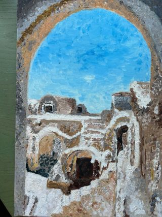 Cuadro óleo: El Cádiz antiguo