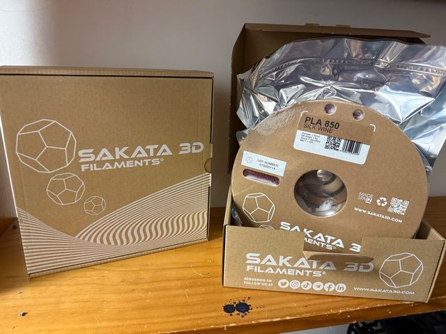 PLA 850 Sakata 3D Rojo Vino Seda x2