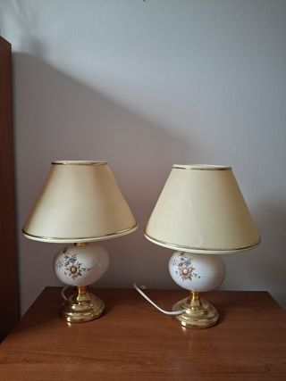 Juego de dos lamparas de mesa vintage