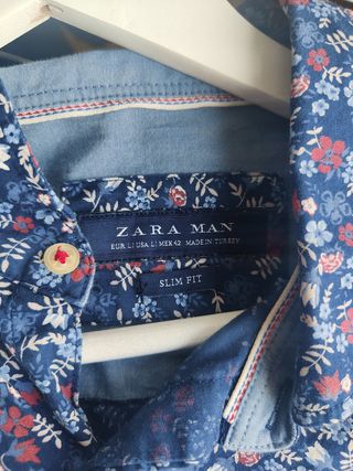 Camicia Uomo Floreale - Blu