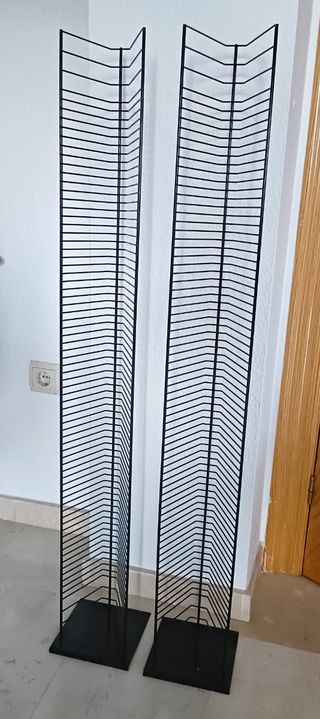 2 Estanterías CDs metal negro