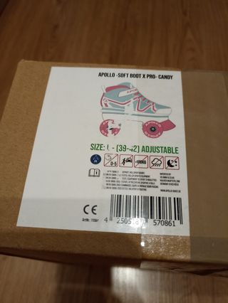 Patines 4 ruedas, talla ajustable 39-42